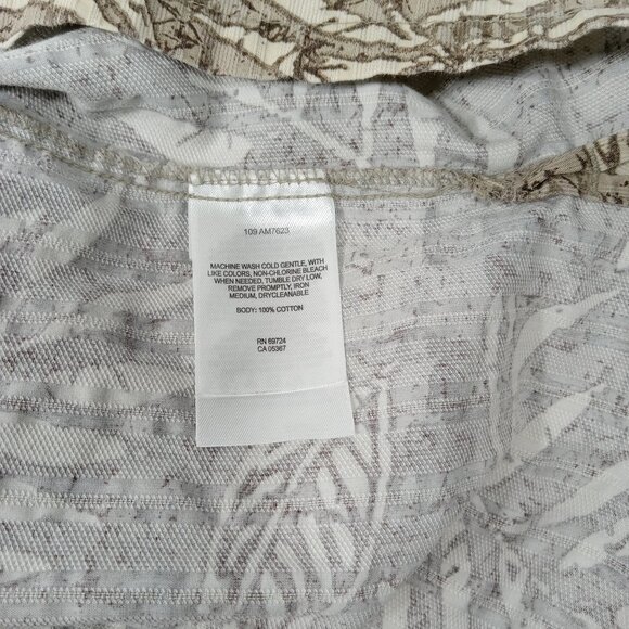 COLUMBIA Men's Brown Hawiian Leaf Design Button Front Shirt Size Medium - Picture 10 of 10